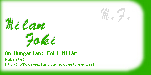 milan foki business card